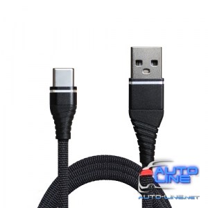 Кабель Grand-X USB-Type C NC-012 2A, 1,2m, Black (NC012BK)